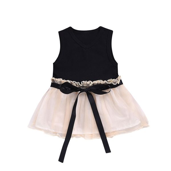 

0-5y kid baby girls dress new bow baby girls princess mesh dress party birthday tutu tulle dresses summer clothes, Red;yellow