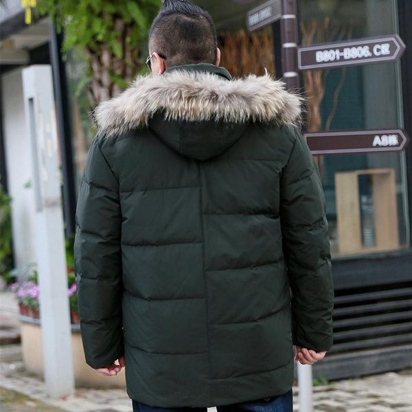

куртка с капюшоном мужская новая 10xl 11xl 9xl 8xl 7xl плюс размер  среднего возраста прилив негабаритных зимнее пальто вниз куртка мужчин, Black