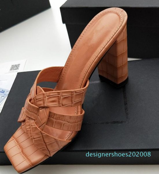 

2019 new women,luxury shoes,designer tribute patent leather summer sandals crossover mules women high heels sandals 35-41 08d, Black