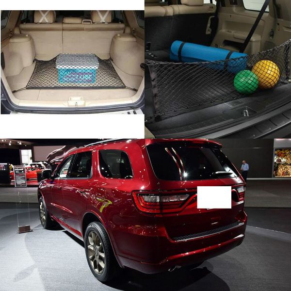 

for dodge caravan challenger charger dakota dart durango model car auto rear trunk cargo organizer storage nylon plain vertical seat nets