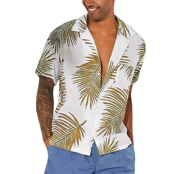 

plus size hawaii men shirt summer 2020 fashion casual short sleeve printed beach shirts men dress clothing camisa masculina, White;black