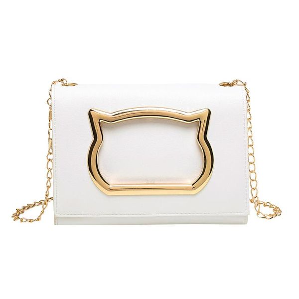 

momen сумка мода cat head сплошной цвет цепи плеча messenger телефон bolsa feminina torebka damska shopper женщина сумка
