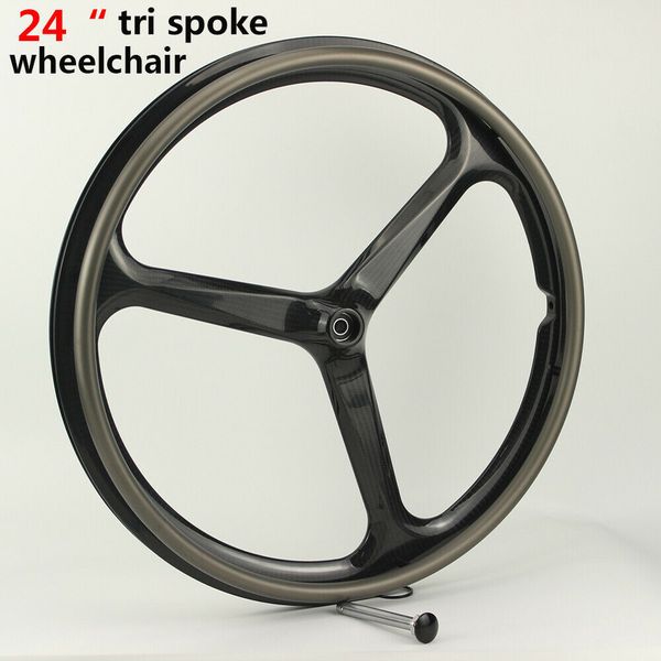 

carbon fiber wheel wheelchair 24 inch tri spoke wheels wheel chair rims bike