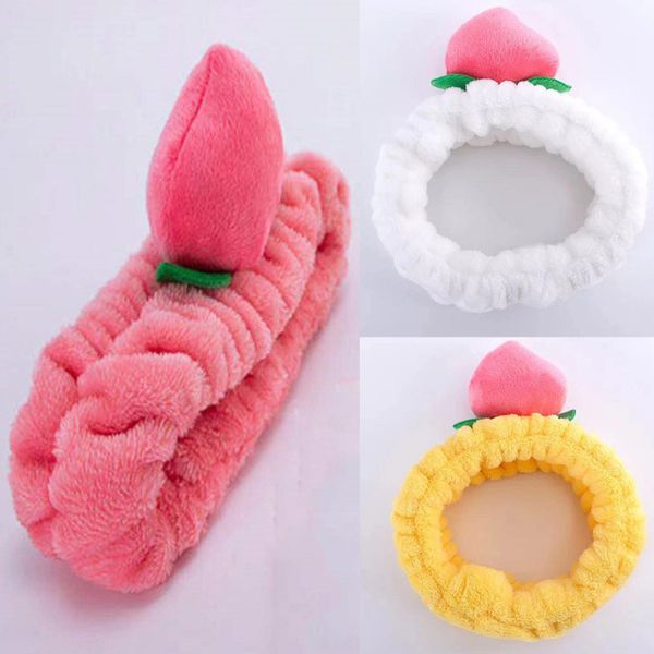 

scrunchy elastic hair bands for girl fashion cute elastic velvet hair band peach solid women headband headband girl headband#p, Slivery;white