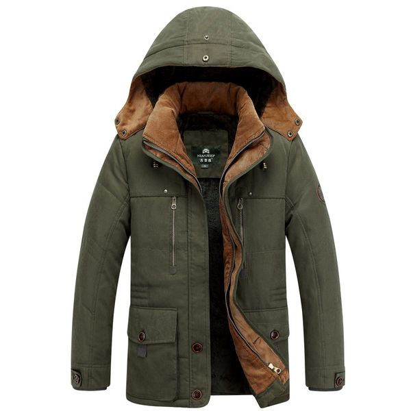 

winter warm men's parkas hooded thick fleece long jackets 2019 men plus size autumn winter coat windbreakers super warm parkas, Black