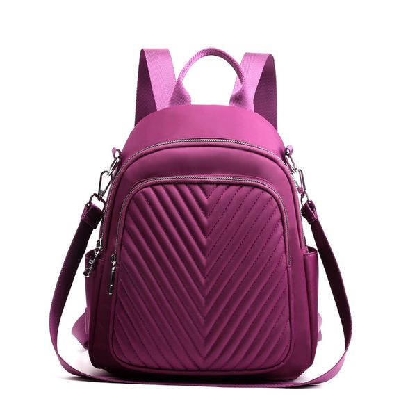 

9l nylon women backpacks 2020 small travel backpack woman fashion school backpack women bags purple red blue black 25*31*12cm