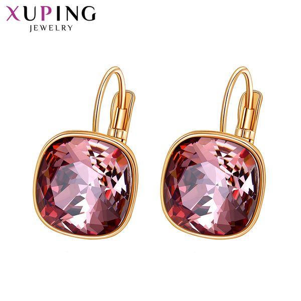 

xuping luxury earrings valentine's day gifts crystals from swarovski colorful charm drop earrings for women gifts m42-200, Silver