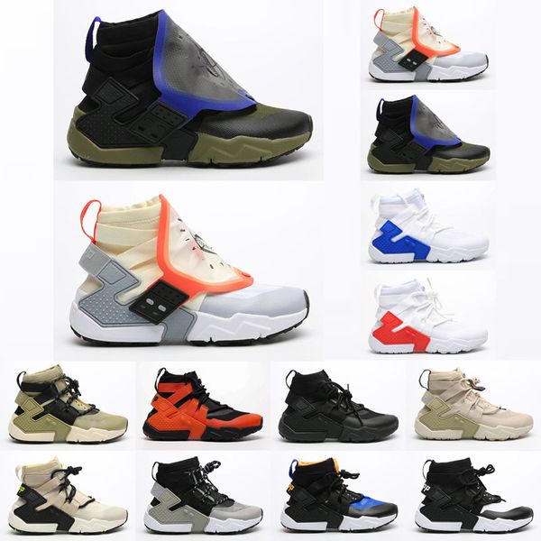 

2020 new huarache gripp sail qs women mens running shoes for huara khaki blue sports sneakers jogging walking size 36-45