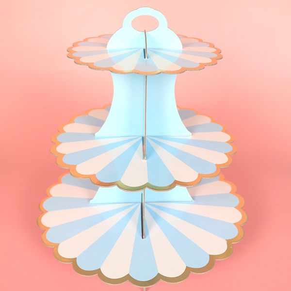 

1 piece birthday party wedding holiday plates tableware sweets tray dessert assembly paper cake stand rack stands