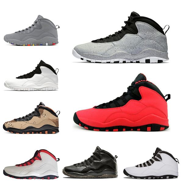

classic 10 mens basketball shoes dark smoke grey tinker cement westbrook desert camo cool grey 10s men sports sneakers size 7-13