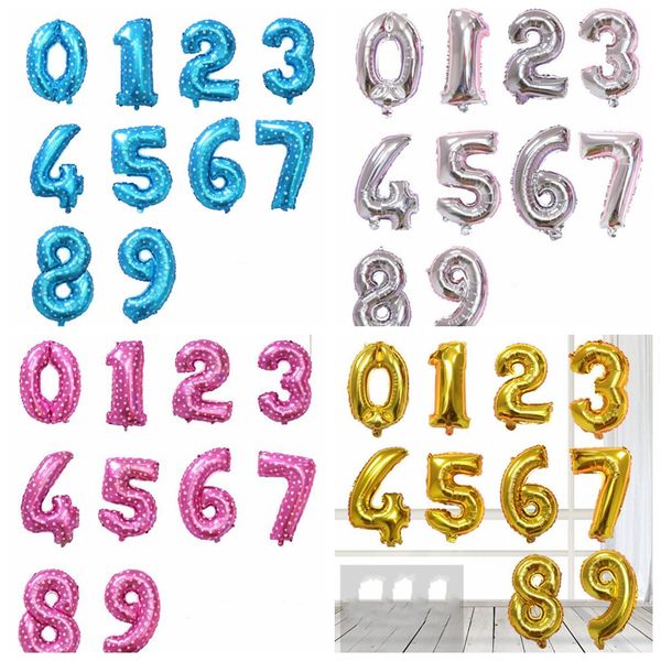 

2019 16 inch aluminum colorful balloon letter a-z and arabic numerals 0-9 foil balloon christmas birthday party decoration -z083.5