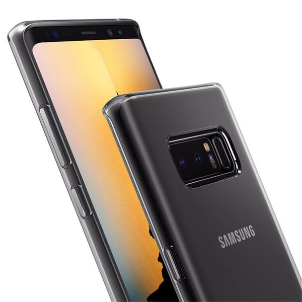 

чехол для samsung galaxy note8 note5 примечание4 note9 case clear smooth мягкого глянцевого тп супер ультра тонкого тонкого крышки
