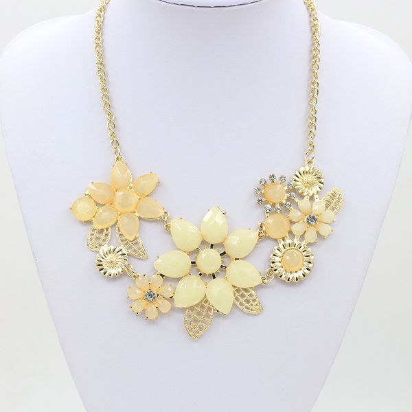 

gardenia necklace women necklaces sweater chain ladies pendant girls jewelry silver color trendy korean zinc alloy halskette