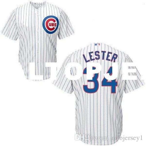 

men's #34 jon lester white home baseball sport jersey, Black;blue