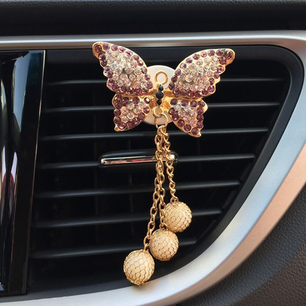 

car perfume clip air outlet fragrant vent air perfume flower freshener diffuser butterfly auto freshener car clip