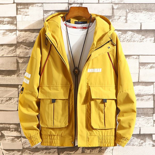

men's autumn winter jacket casual outwear zipper coat male breathable tooling coat jacket outdoor men clothes, Black;brown