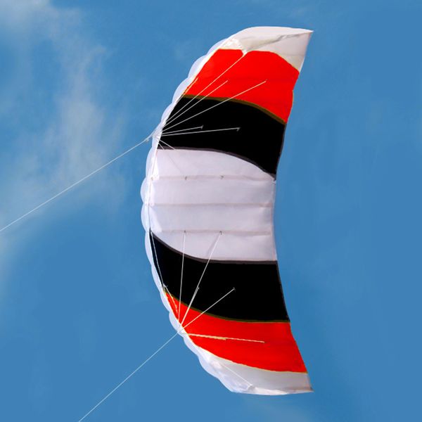 

new 140x55cm frameless dual line 4 colors parafoil parachute beach kite easy to fly stunt parafoil kite huge sports flying kite