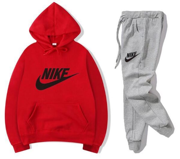 

горячий набор продажа sweatsuit tracksuit men толстовки брюки мужская одежда толстовка пуловер женщин вскользь теннис спорт tracksuit пот su, Gray