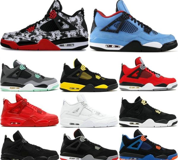 

2019 new arrival bred pale citron tattoo 4 iv 4s men basketball shoes pizzeria singles day royalty black cat mens trainers sports sneakers