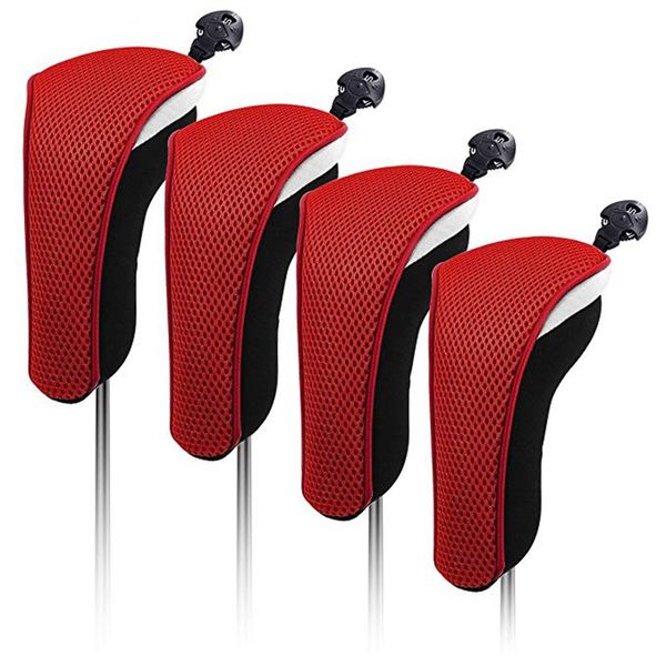 

4x thick neoprene hybrid golf club head cover headcovers with interchangeable number tags