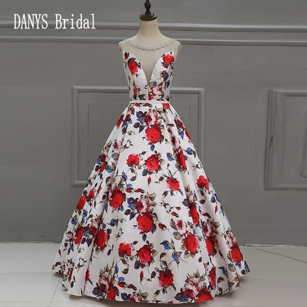 

floral evening dresses long 2017 party weddings satin prom formal evening gowns dresses wear, White;black