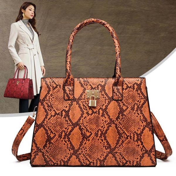 

women's bag snakeskin print handbag 2020 new style pu bag simple shoulder fashion shoulder