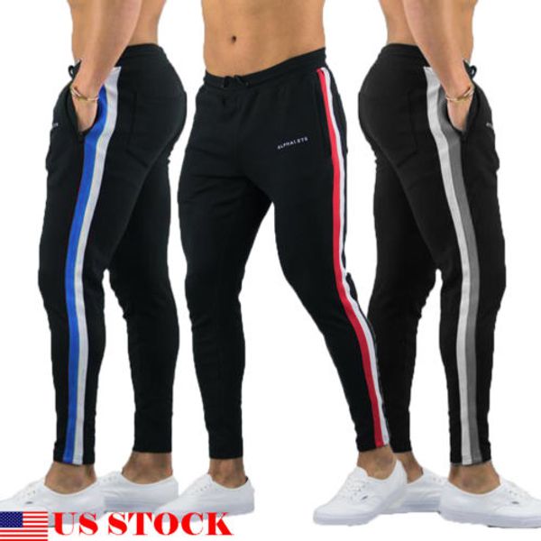 

2019 jogger брюки для мужчин спортивные свободные тренировочные брюки тренажерный зал тренировки slim fit с карманами брюки уличная одежда п, Black