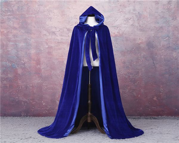 Envoltório capa de veludo capuz capa medieval renascimento traje larp halloween fantasia vestido