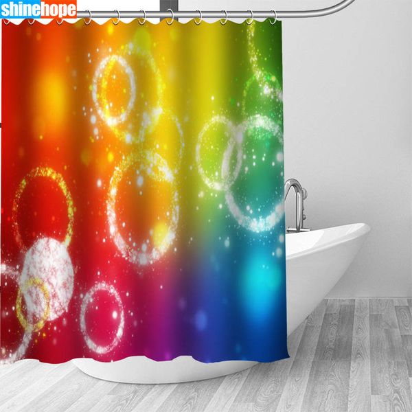 

1pc color background shower curtains for bathroom polyester shower curtain printing curtain cartoon curtains
