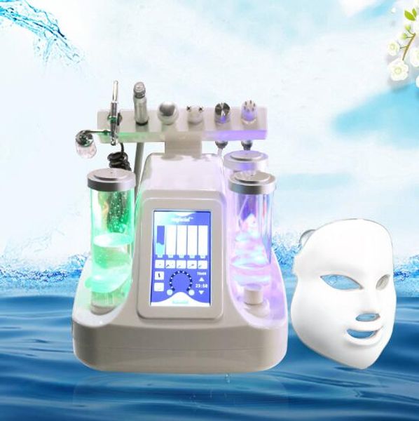

8 in 1 aqua facial 7 light color led facial ma k hydra facial water dermabra ion deep clean ing kin tightening rejuvenation machine