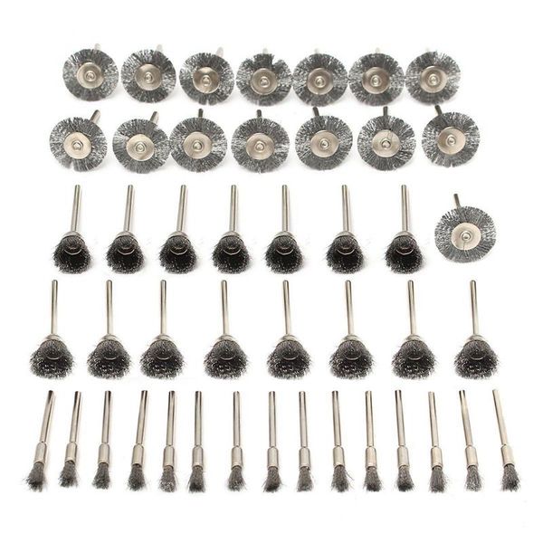 

45 pc wire brushes set steel wheel brushes accessories for dremel rotary tools