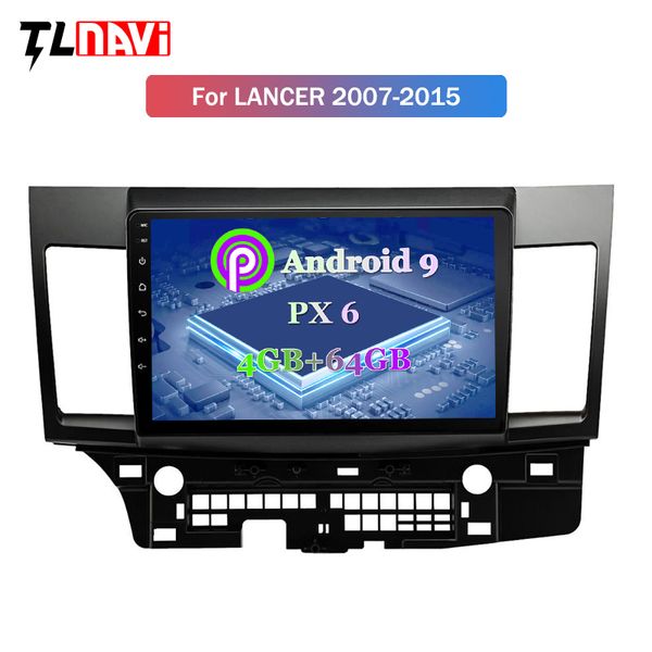 

px6 4g+64g 10.1 inch android 9.0 car dvd gps navigation for mitsubishi lancer 2007-2015 multimedia radio dvd system