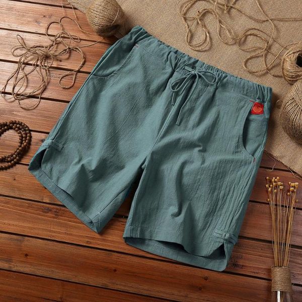 

summer loose shorts men hip hop casual mens shorts cotton linen breathable short pant plus size male, White;black