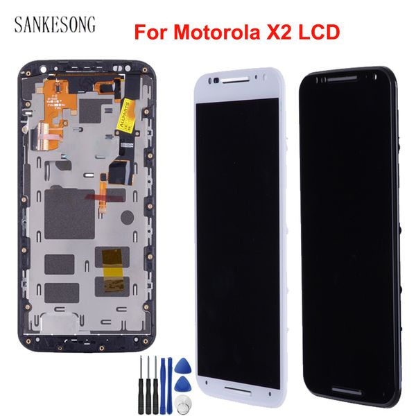 

5,2" для motorola moto x2 жк-дисплей с сенсорным экраном digitizer ассамблеи для moto x2 xt1092 xt1096 xt1097 дисплей с рамкой