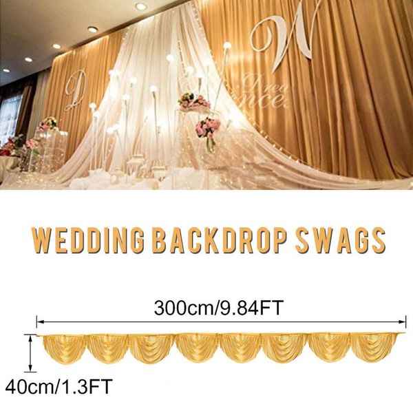 

good quality ice silk drape swag decoration for event party wedding backdrop curtain stage background