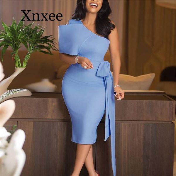 

женщины bodycon платья одно плечо пояс светло-голубой платье элегантный тонкий платье, Black;gray