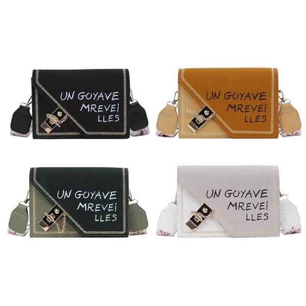 

handbags solid color fashion letters women messenger shoulder bag leather flap casual crossbody bag daily shopping