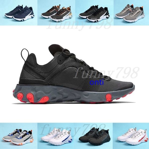 

with 2019 chaussure mens trainers react element 55 undercover x upcoming designer sports shoes men women sneakers shoes, Black
