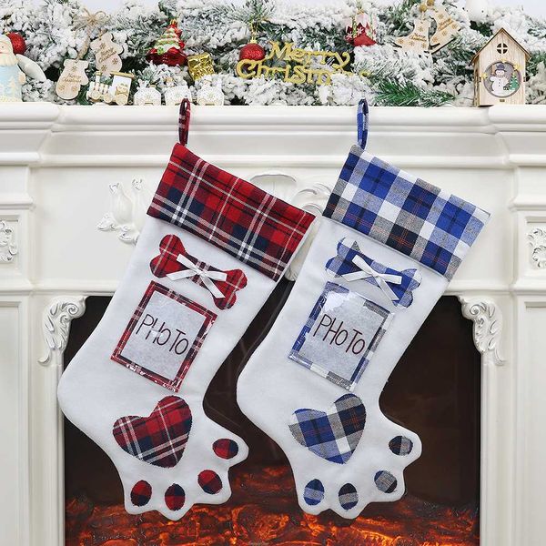 

christmas decoration articles santa claus pendant socks gift bag christmas tree hanging ornaments hanging candy bag bear's
