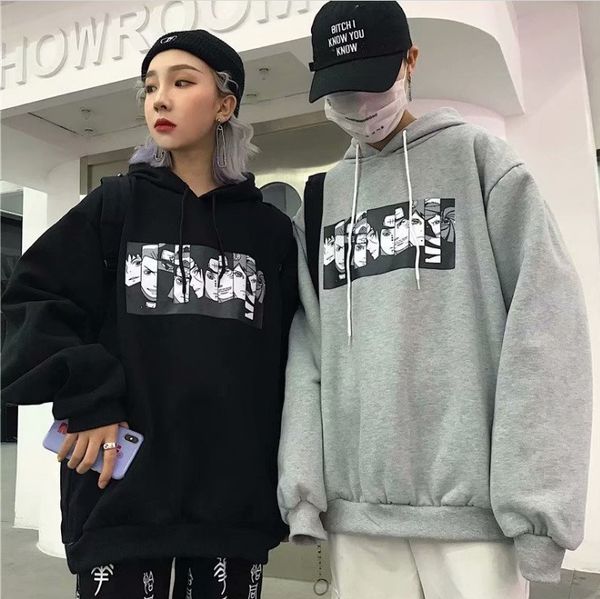 

men's hoodies naruto harajuku hoodie japanese anime funny printed fun streetwear fashion casual male's sweatshirt coats, Black