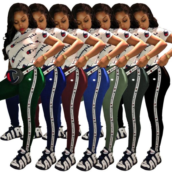 

Champion women hort leeve outfit 2 piece et track uit jogging port uit hoodie legging port wear weat hit klw0139