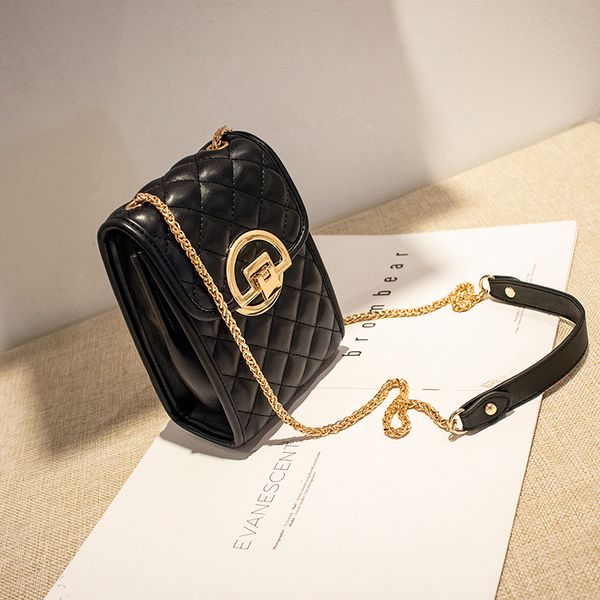 

2020 женская мода малый черный мешок плеча новый телефон сумка lingge модные женщины малый ароматные корейский