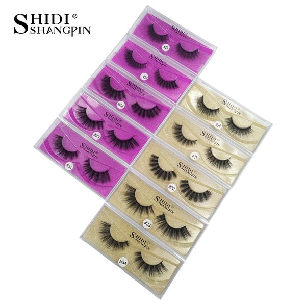 

shidishangpin 3d false eyelashes 1 pair hand made mink lashes natural long eyelash extension with box