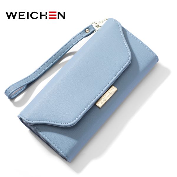 

weichen handbag 2019 new wristband long clutch wallet women card holder phone pocket female wallets ladies purses high quality, Red;black