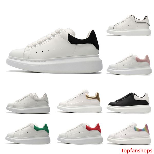 

2019 designer luxury white leather casual shoes for girl women men black gold red grey suede comfortable flat sneakers size 35-44