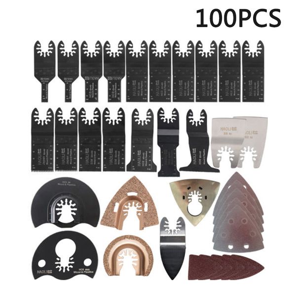 

100pcs/set mixed oscillating multitool saw blades kit wood cutting saw blades for black&decker hand tool
