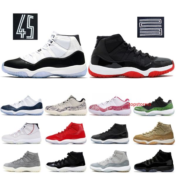 

bred 11 11s mens basketball shoes concord cap and gown heiress space jam men women trainers high sneakers xi snakeskin designer shoes