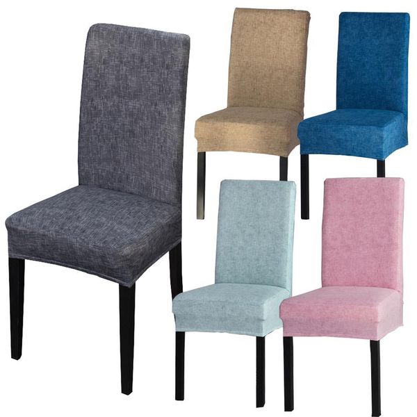 

solid color stripe chair cover dining spandex elastic stretch removable minimalist chair seat case anti-dirty l banquet