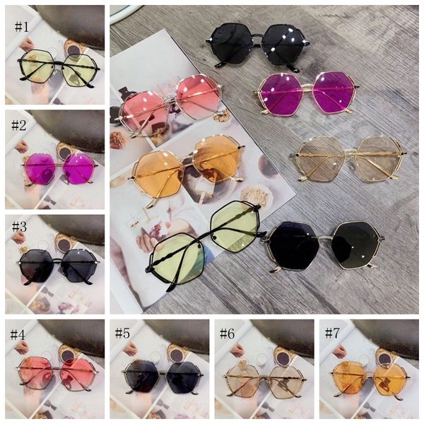 

hexagon sunglasses child girls shades kids boy glasses dhw3990 fashion glasses designer infant sun accessories 7 colors optional sungla uqxt, White;black