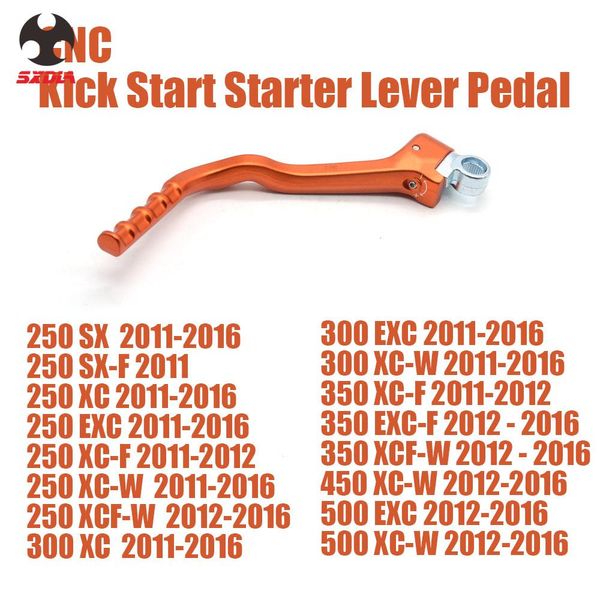 

motorcycle forged alloy kick start lever pedal for sx sxf xc exc xcf xcw xcfw te tc 250 300 350 450 500